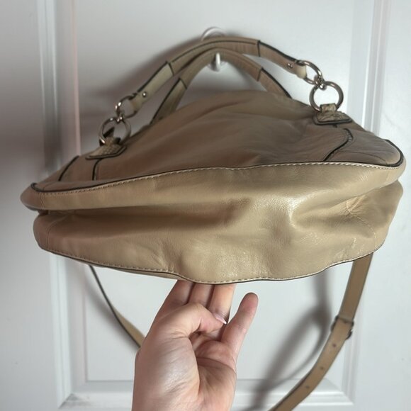 Coach Kristin Beige Leather Snakekin Detail Limited Edition Satchel Shoulder Bag - Picture 7 of 10